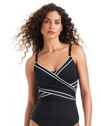Beyond Control - Ring-detail V-neck Tankini Top - Lyst