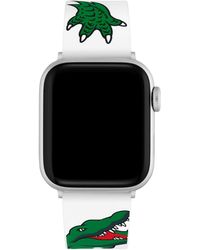 Lacoste Striping White Silicone Strap For Apple Watch® 38mm/40mm - Black