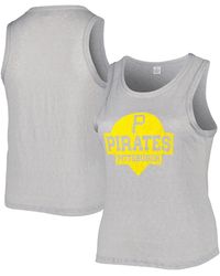 Soft As A Grape - Pittsburgh Pirates Plus Size High Neck Tri-blend Tank Top - Lyst