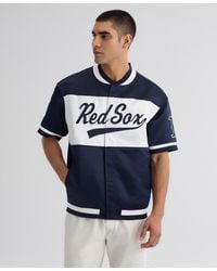 Fanatics - Boston Red Sox Iconic Full-snap Short-sleeve Warm-up Jacket - Lyst