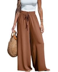 CUPSHE - Summer Lovin Drawstring Wide-leg Pants - Lyst