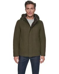 Cole Haan - Front-zip Duffel Wool Jacket - Lyst