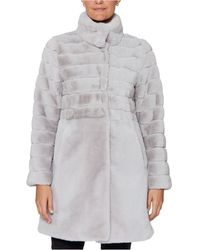 jones new york women's down coat with faux fur hood