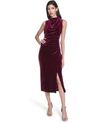 Vince Camuto - Cowl Neck Bodycon Midi Dress - Lyst