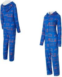 Concepts Sport - Buffalo Bills Roadway Allover Print Microfleece Full-zip Union Suit - Lyst