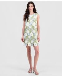 sachin and babi light blue dress Sam Edelman Women's Square-Neck Sleeveless Eyelet Midi Dress main image 0