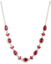 Givenchy - Glass Stone Silver-tone And Gold-tone Frontal Necklace - Lyst