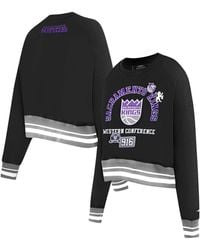 Pro Standard - Sacramento Kings Area Code Cropped Pullover Sweatshirt - Lyst