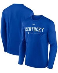 Nike - Kentucky Wildcats 2025 Courtside Basketball Shootaround Legend Dri-fit Long Sleeve T-shirt - Lyst