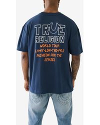 True Religion - Short Sleeve Relaxed World Tour T-shirts - Lyst