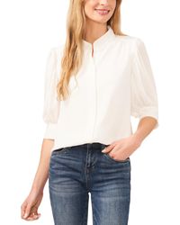 Cece - 3/4-sleeve Collared Button Down Top - Lyst