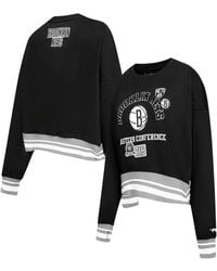 Pro Standard - Brooklyn Nets Area Code Cropped Pullover Sweatshirt - Lyst