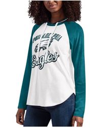 G-III 4Her by Carl Banks - Philadelphia Eagles Mvp Raglan Hooded Long Sleeve T-shirt - Lyst