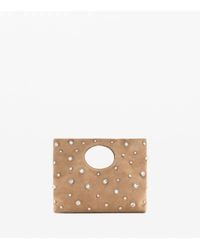 Mango - Suede Studded Handbag - Lyst