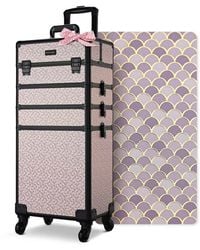 Byootique - Rolling Makeup Train Case 4in1 Professional Travel Art Deco Graphite - Lyst
