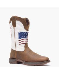 Durango - Lady Rebel By Distressed Flag Embroidery Western Boot - Lyst