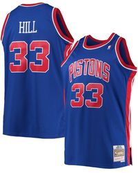Grant Hill Detroit Pistons Mitchell & Ness 1999/00 Hardwood Classics  Fadeaway Swingman Player Jersey - Red/Black