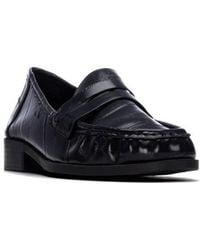 Xti - Round-toe Block-heel Penny Loafers - Lyst