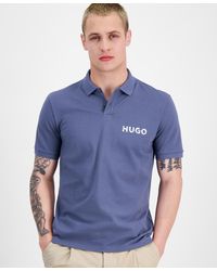 HUGO - By Boss Regular-fit Logo-print Polo Shirt - Lyst