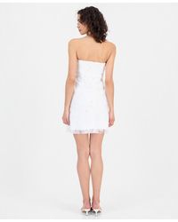 Sam Edelman Embroidered Sequin Strapless Dress | Lyst