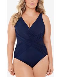 Miraclesuit - Plus Size Allover-slimming Crossover One-piece Swimsuit - Lyst