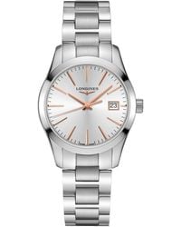 Longines - Swiss Conquest Classic Stainless Steel Bracelet Watch 34mm - Lyst