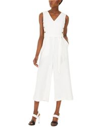 Calvin Klein Belted Cropped Jumpsuit - White