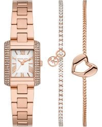 Michael Kors - Emery Three-hand Stainless Steel Watch 22mm And Bracelet Gift Set - Lyst