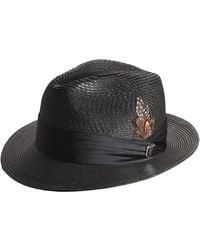 Stacy Adams - Solid Vent Paper Milan Fedora Hat - Lyst
