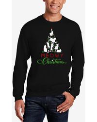 LA Pop Art - Meowy Christmas Tree Word Art Crewneck Sweatshirt - Lyst
