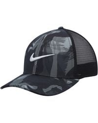 Nike - Gray And Black Legacy91 Trucker Performance Snapback Hat - Lyst