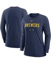 Women's Nike Navy Milwaukee Brewers Americana T-Shirt