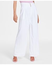 BarIII - Button-front Wide-leg Pants - Lyst