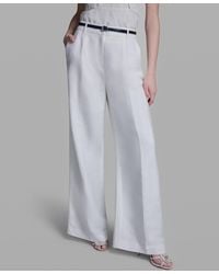 BCBGMAXAZRIA - High-rise Wide-leg Belted Pants - Lyst