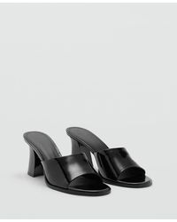 Mango - Patent Leather Effect Heeled Sandals - Lyst