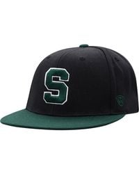 Top Of The World - Black And Green Michigan State Spartans Team Color Two-tone Fitted Hat - Lyst