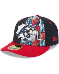 KTZ - Navy/red Atlanta Braves 2025 Mlb Diamond Hero Edition Low Profile 59fifty Fitted Hat - Lyst