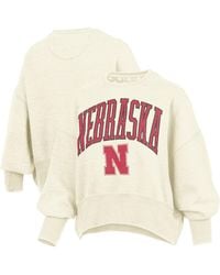 Pressbox - Nebraska Huskers Oversized Waist-length Crewneck Sweatshirt - Lyst