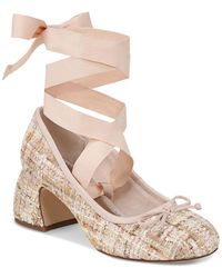 Circus by Sam Edelman - Della Lace-up Block-heel Ballet Pumps - Lyst