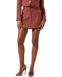 Astr - Milena Tweed Mini Skirt - Lyst