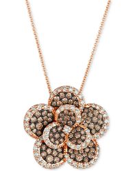 Le Vian - Chocolate Diamond & Nude Diamond Flower Adjustable 20" Pendant Necklace (2-1/3 Ct. T.w. - Lyst