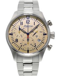 Alpina - Swiss Quartz Chronograph Startimer Pilot Bracelet Watch 42mm - Lyst