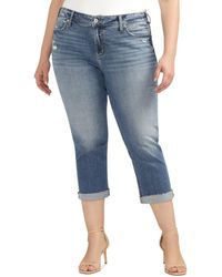 Silver Jeans Co. - Plus Size Elyse Capri Jeans - Lyst