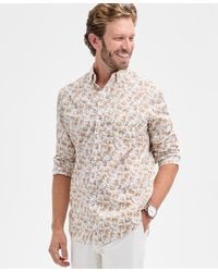 Club Room - Motta Short Sleeve Floral Print Button-down Shirt - Lyst