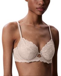 Calvin Klein - Sensual Stretch Lace Unlined Full-coverage Bra Qf8120 - Lyst