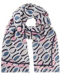 Olsen - Retro Print Scarf - Lyst