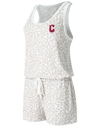 Concepts Sport - Cleveland Guardians Montana Hacci Knit Romper - Lyst