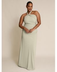 Six Stories - Halter Neck Stretch Bridesmaid Dress - Lyst