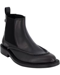Karl Lagerfeld - White Label Leather Moc Toe Chelsea Boots - Lyst
