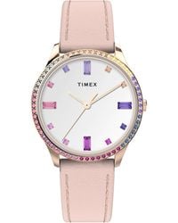 Timex - Quartz Analog Premium Dress Leather Watch 32mm - Lyst